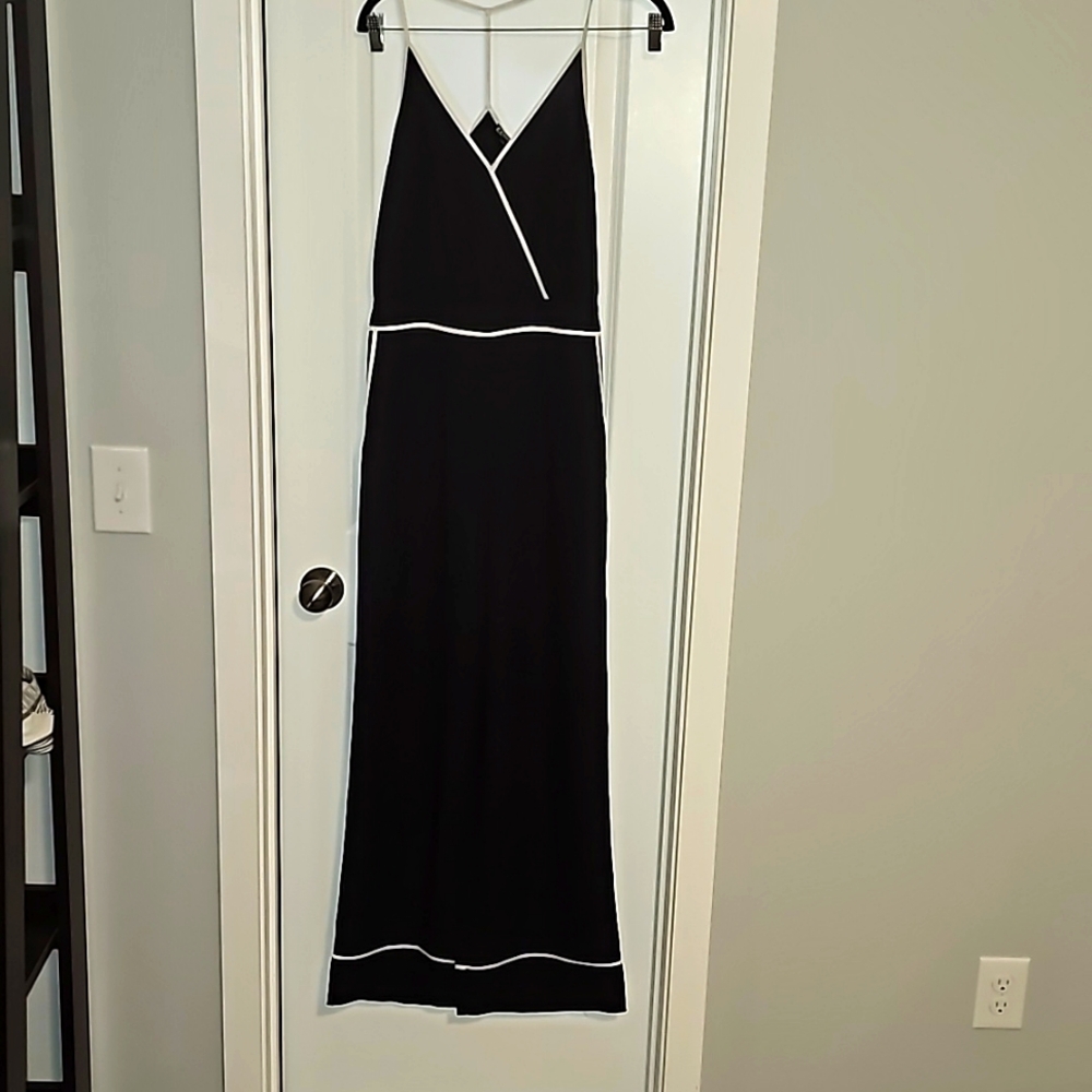 Express Black and White Midi Dress